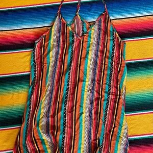 Colorful Striped Halter Top